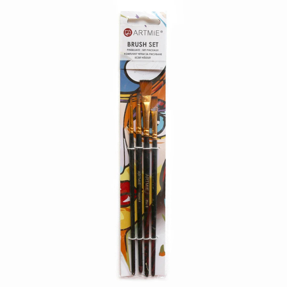 ARTMIE Synthetikpinsel-Set – Für Acryl, Aquarell und Ölmalerei
