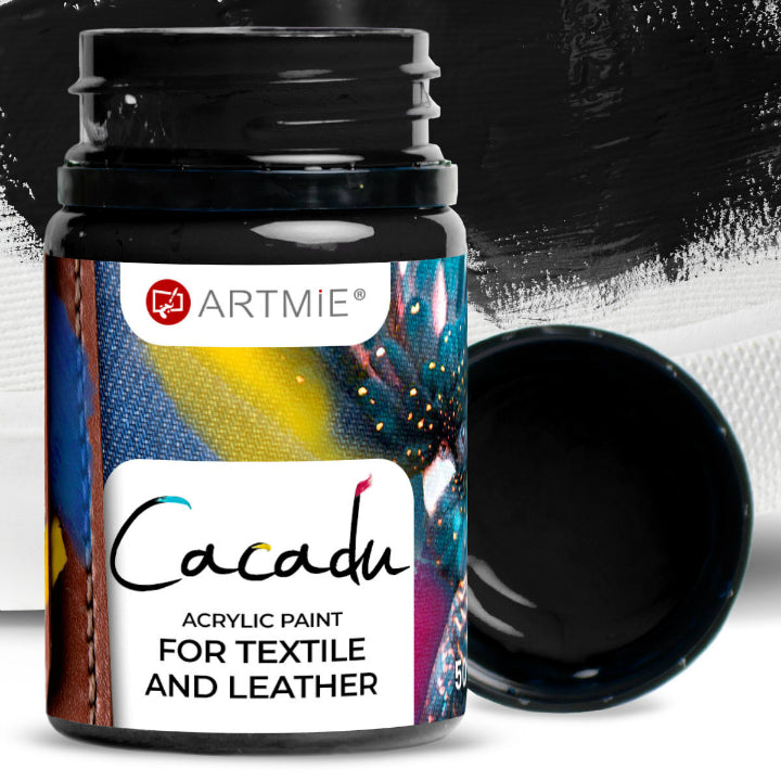 ARTMIE Cacadu Textil- und Lederfarbe 50 ml – 23 schwarz