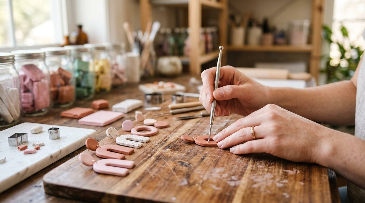 How to Make Modern Polymer Clay Earrings