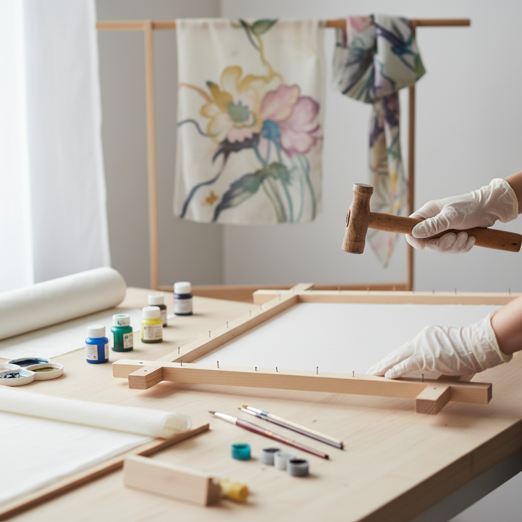 silk painting frame construction