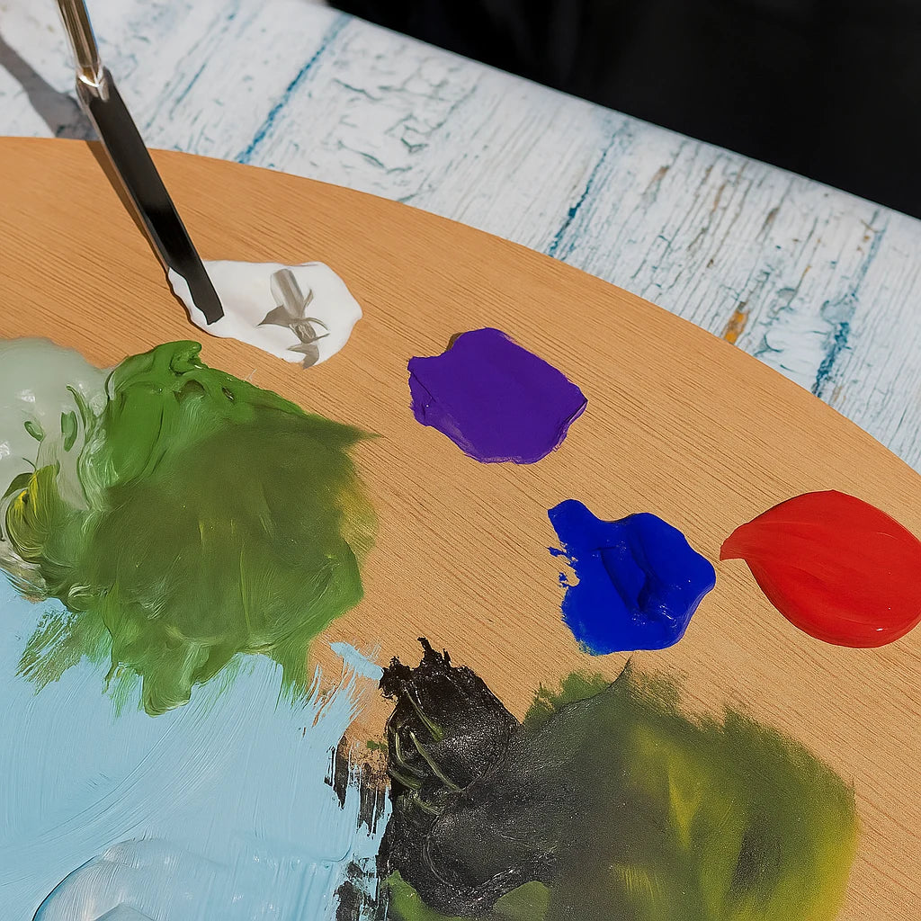Impasto-Technik mit Gouachefarben auf Leinwand