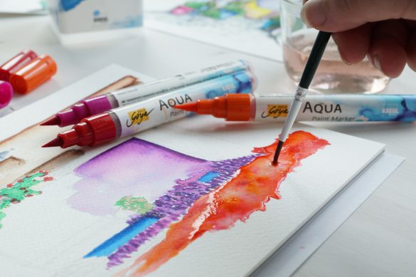 Aquarellmarker — die Verbindung von Marker-Präzision und weichem Aquarell-Effekt