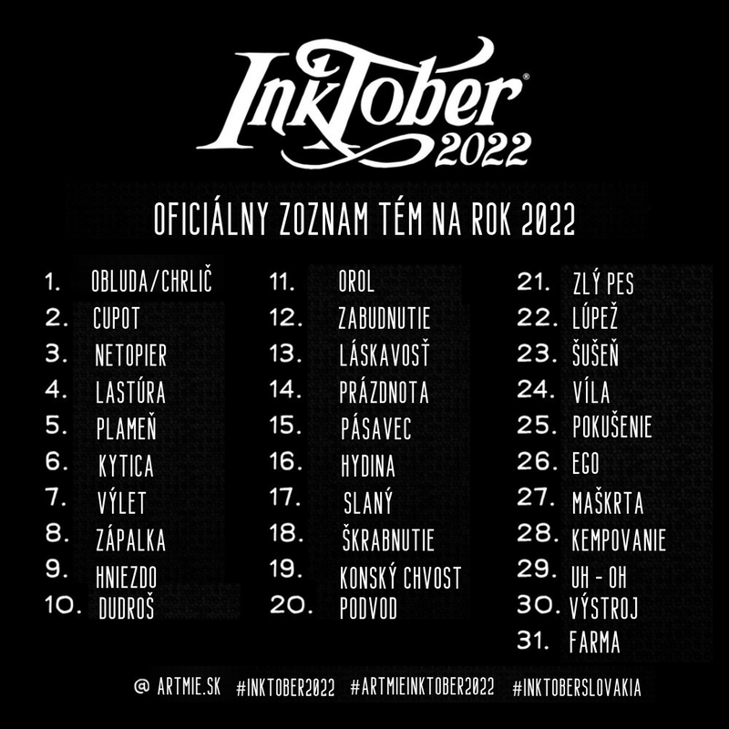Mach mit beim Inktober mit ARTMIE