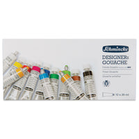 Schmincke DESIGNERs Gouache Gouachefarben im Kartonset, 12 x 20 ml