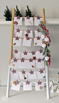 12er-Set 3D-Glitzer-Weihnachtsaufkleber | Weihnachtsrose — Bild 5