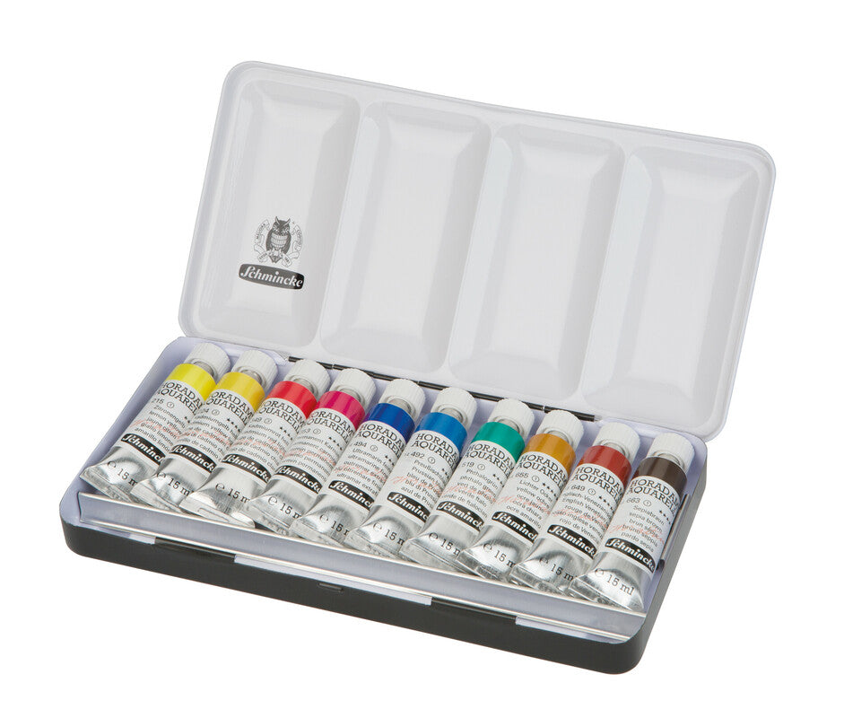 Schmincke HORADAM Aquarellfarben Metallkasten 10 x 15 ml