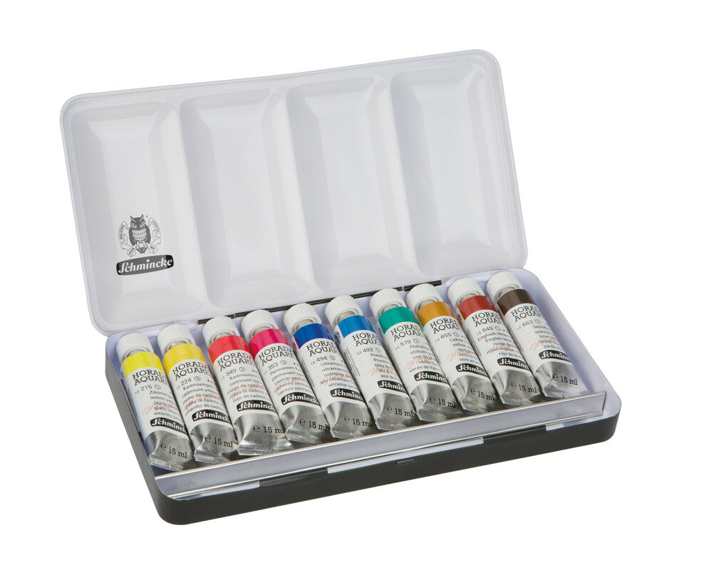 Schmincke HORADAM Aquarellfarben Metallkasten 10 x 15 ml