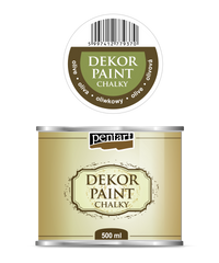 Pentart Chalky Dekorationsfarbe 500 ml – olive