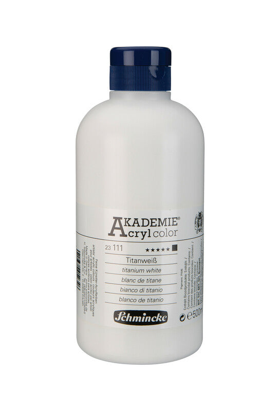 Schmincke AKADEMIE Acryl color Acrylfarbe 500 ml – 111 Titanweiß