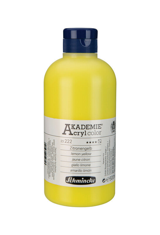 Schmincke AKADEMIE Acryl color Acrylfarbe 500 ml – 222 Zitronengelb