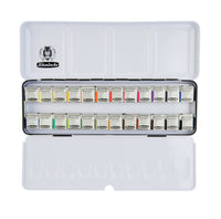 Schmincke AKADEMIE Aquarell leerer Metallkasten für Aquarellfarben, 24 x 1/2 Näpfchen