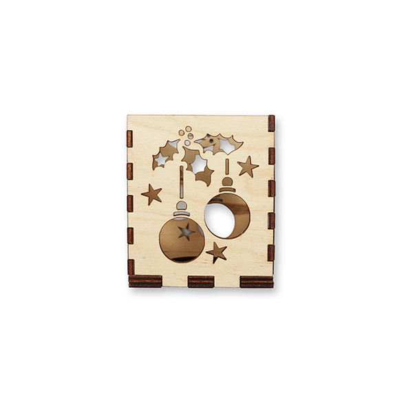 Pentart Weihnachts-Teelichthalter aus Holz – 1