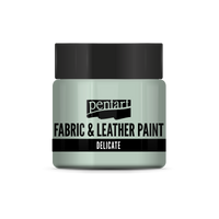 delicate fabric & leather paint 50 ml – Grünliches Silber
