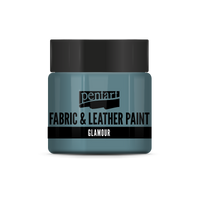 glamour fabric & leather paint 50 ml – Silbertürkis