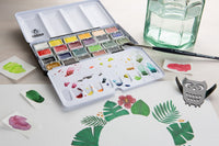 Schmincke AKADEMIE Aquarell Leerkasten aus Metall, 24 ganze Näpfchen