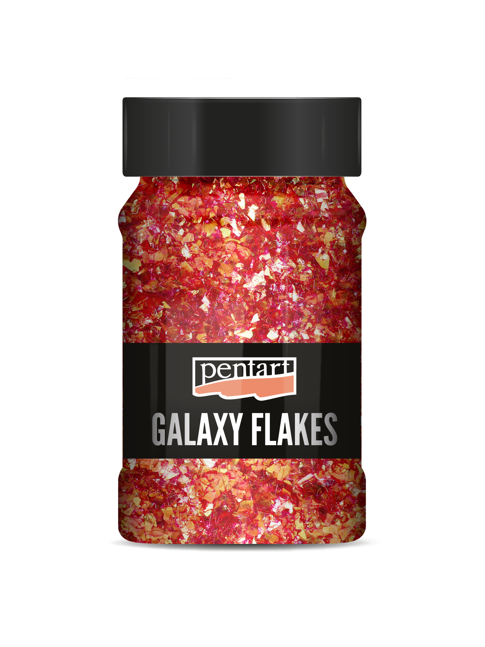 Pentart Galaxy Flakes Deko-Flocken Ida red-gold min. 15 g