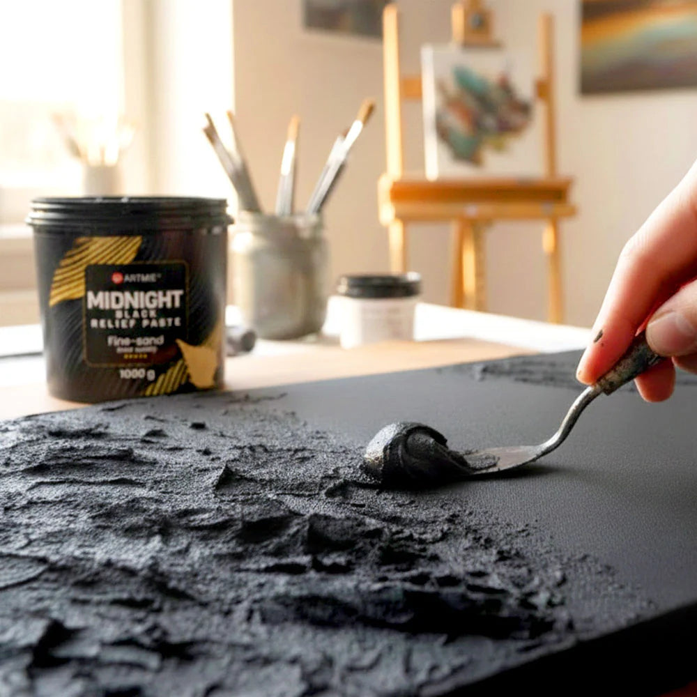 ARTMIE Midnight 3D Strukturpaste Schwarz