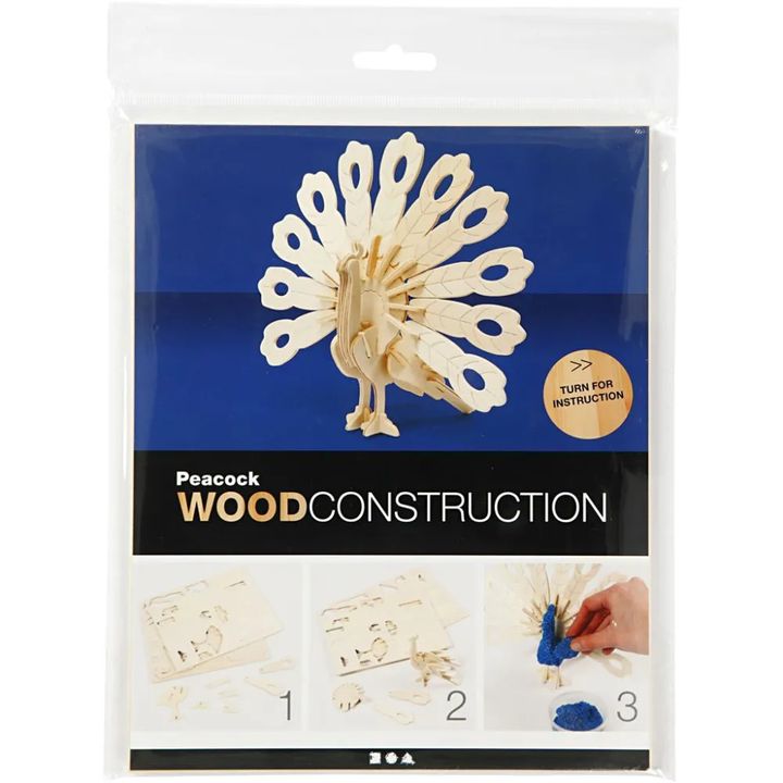 3D Holzpfau Modell — Bild 4