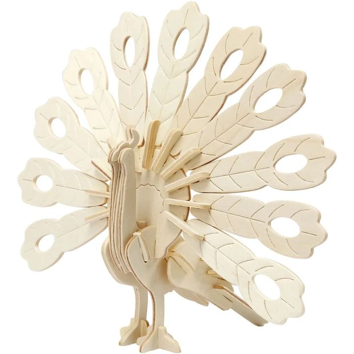 3D Holzpfau Modell — Bild 1