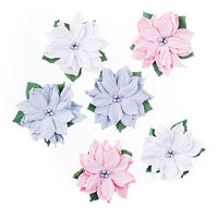 3D Papierblumen | Weihnachten Rose Bunt 6 Stück — Bild 1