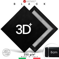 3D+ Schwarze Leinwand PROFI auf Keilrahmen | verschiedene Größen — Bild 8