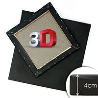 3D Schwarze Künstlerleinwand PROFI auf Keilrahmen | verschiedene Größen — Bild 2