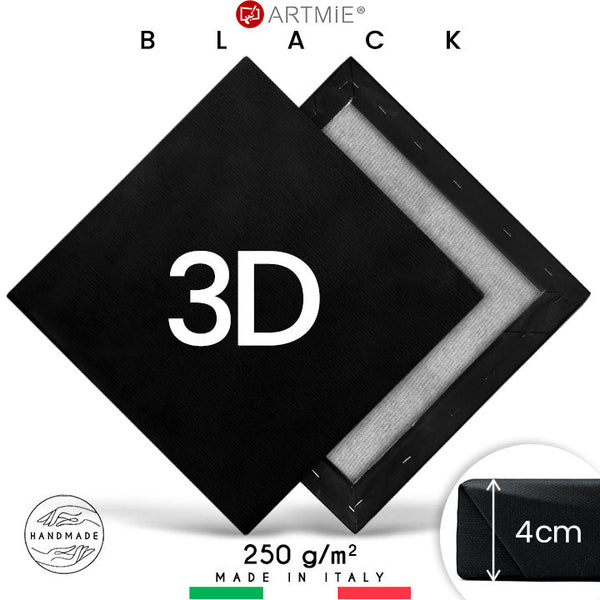 3D Schwarze Künstlerleinwand PROFI auf Keilrahmen | verschiedene Größen — Bild 9