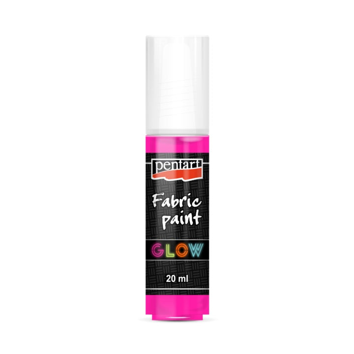 Glow-in-the-Dark-Stofffarbe – 94 Rosa