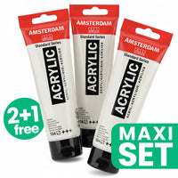 3er-Set Acrylfarben Amsterdam - 2 + 1 gratis | Titanweiß — Bild 1