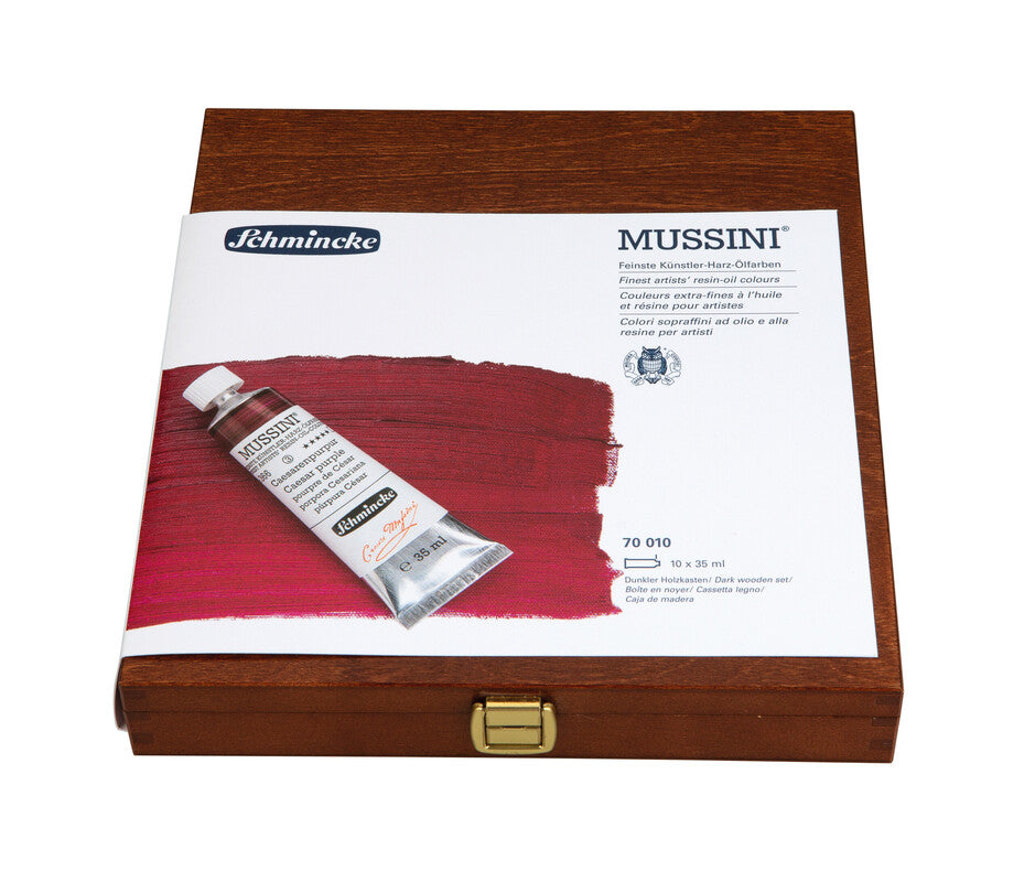 Schmincke MUSSINI Ölfarben-Holzkasten-Set, 10 x 35 ml