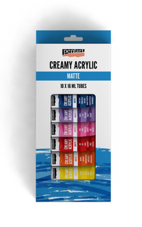 Creamy acrylic paint matte set colors 16 ml tube – 10 x /