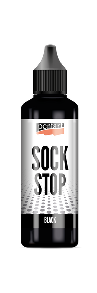 Pentart Sock stop Flüssige Antirutsch-Farbe Schwarz 80 ml