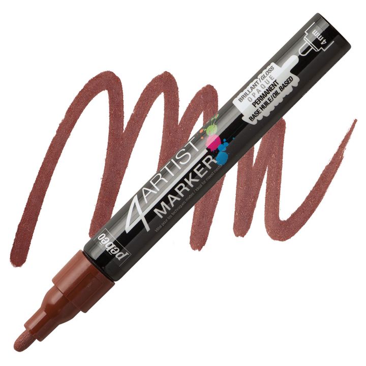 4ARTIST MARKER Pébéo auf Ölbasis 4 mm – Braun