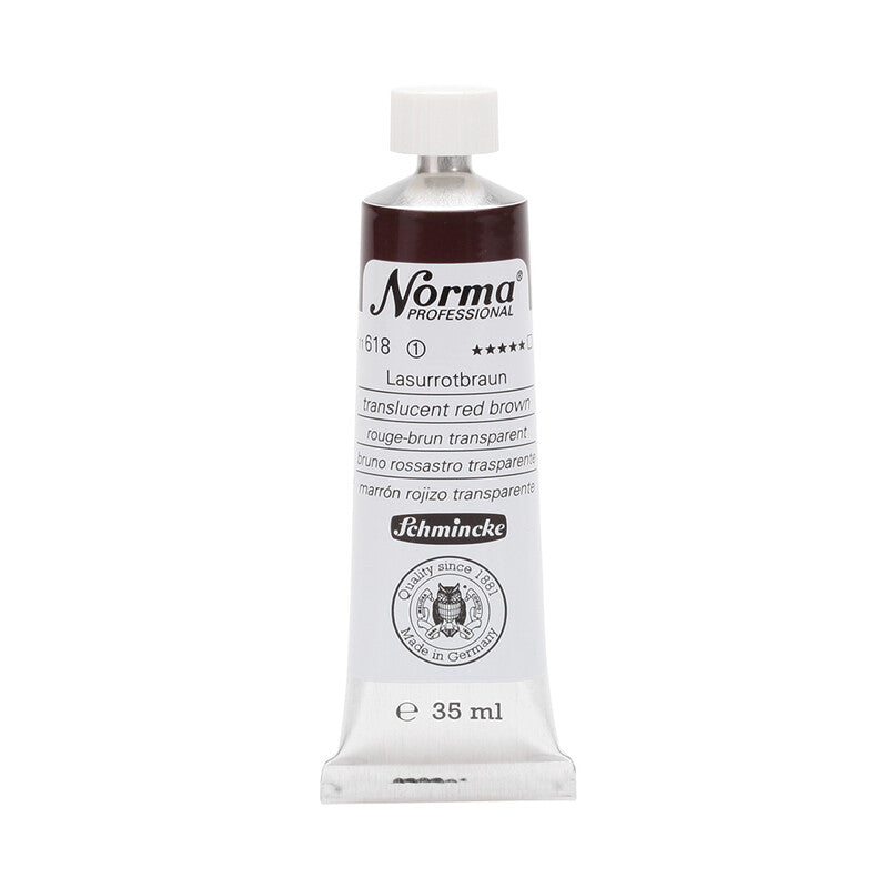 Schmincke Norma Professional Ölfarben 35 ml – 618 Transparentrotbraun