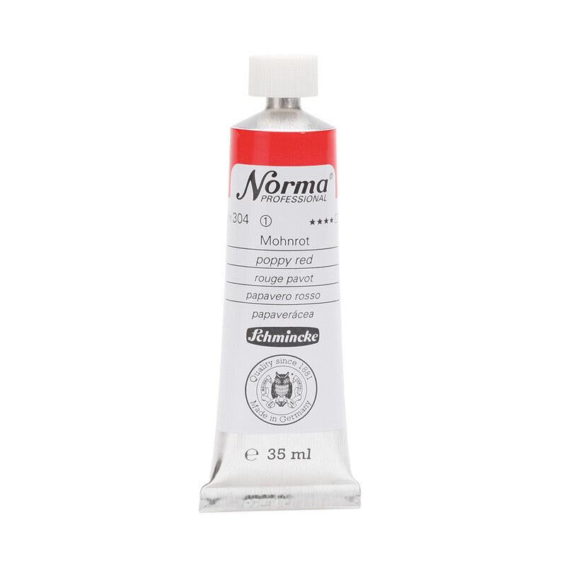 Schmincke Norma Professional Ölfarben 35 ml – 304 Mohnrot