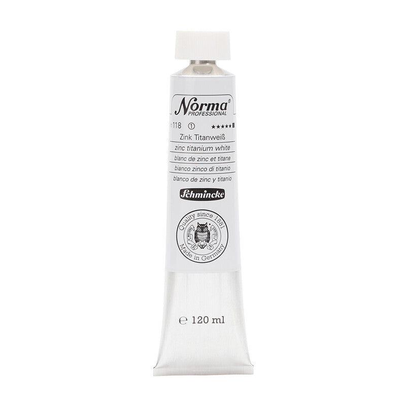 Schmincke Norma Professional Ölfarben 120 ml – 118 Zink-Titanweiß