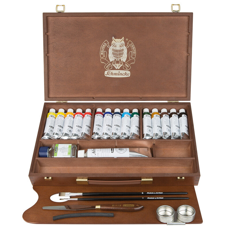 Schmincke NORMA Professional Holzkasten, 15 x 35 ml + 120 ml Weiß