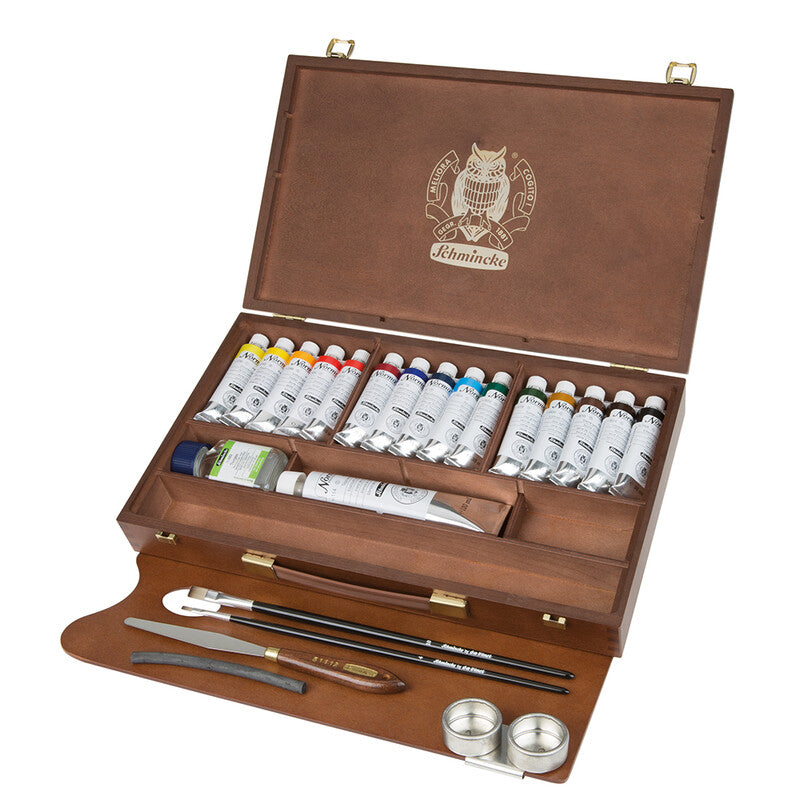 Schmincke NORMA Professional Holzkasten, 15 x 35 ml + 120 ml Weiß