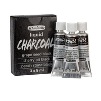 Schmincke Trio liquid charcoal Flüssige Zeichenkohle