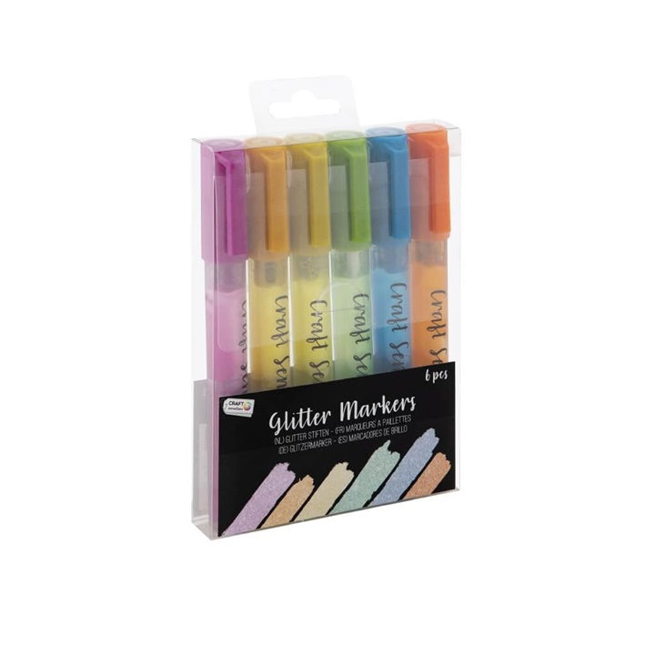 6er-Set Glitzer-Marker — Bild 1