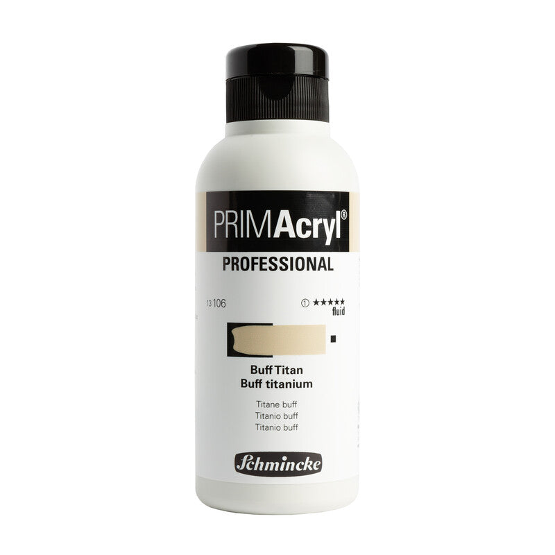 Schmincke PRIMAcryl Professional Acrylfarben 250 ml – 106 Titan-Buff fluid