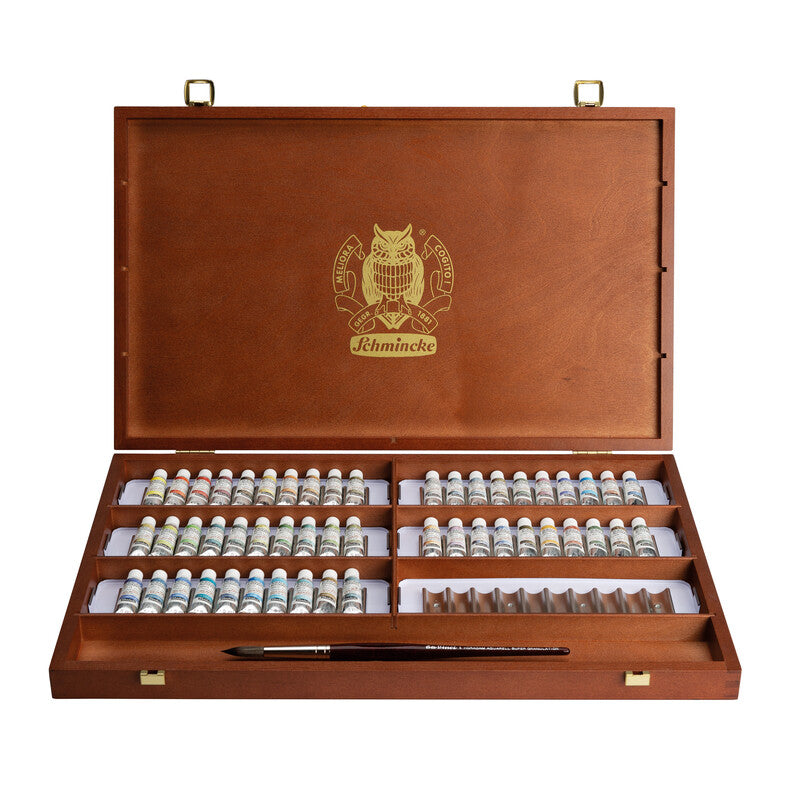 Schmincke HORADAM Holzkasten, 50 x 5 ml Super Granulation