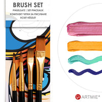 ARTMIE Synthetikpinsel-Set – Für Acryl, Aquarell und Ölmalerei | ARTMIE
