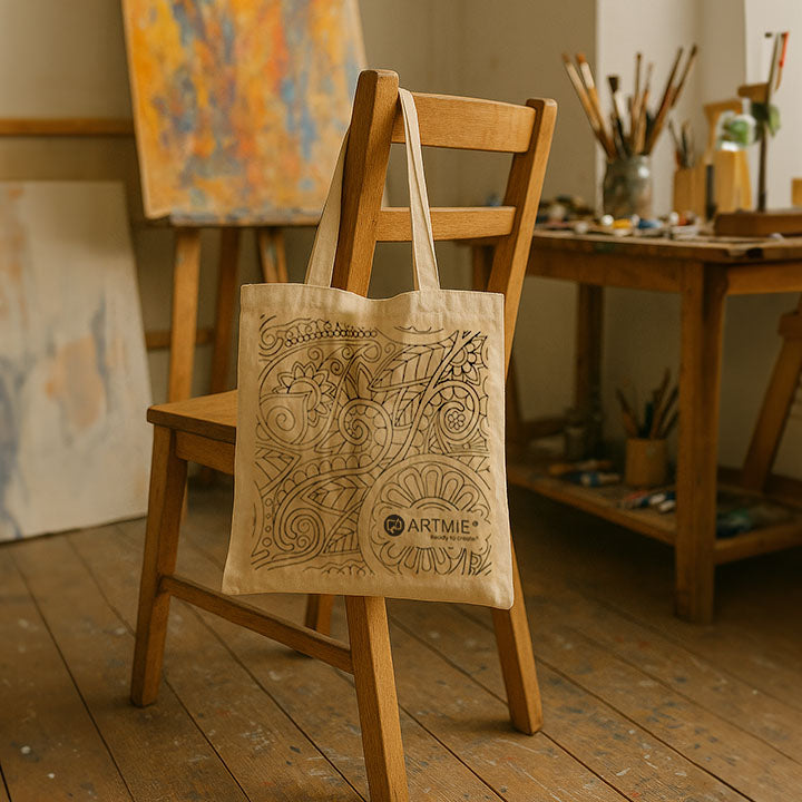 ARTMIE Bemalbare bedruckte Tasche – Detailansicht 4 | ARTMIE