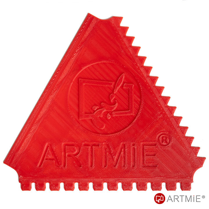 ARTMIE Wiederverwendbarer Spachtel/Kamm 3 in 1 | Muster 1 | ARTMIE