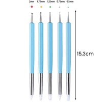 Doppelseitige Silikon- und Tupfpinsel 5 Stück – Detailansicht 2 | ARTMIE