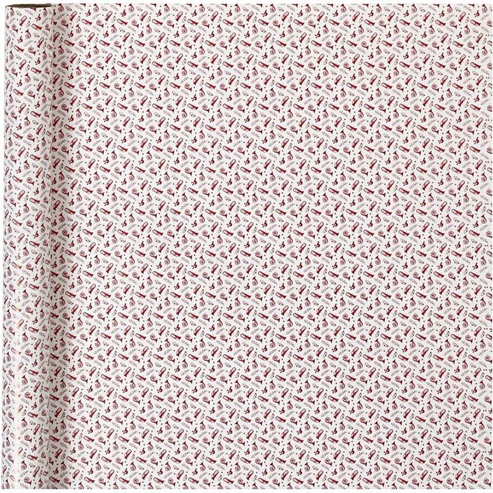 Geschenkpapier | Rot Weiß Trompete 70 cm x 4 m | ARTMIE