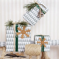 Geschenkpapier | Grüner weißer Tannenbaum 70 cm x 4 m – Detailansicht 3 | ARTMIE