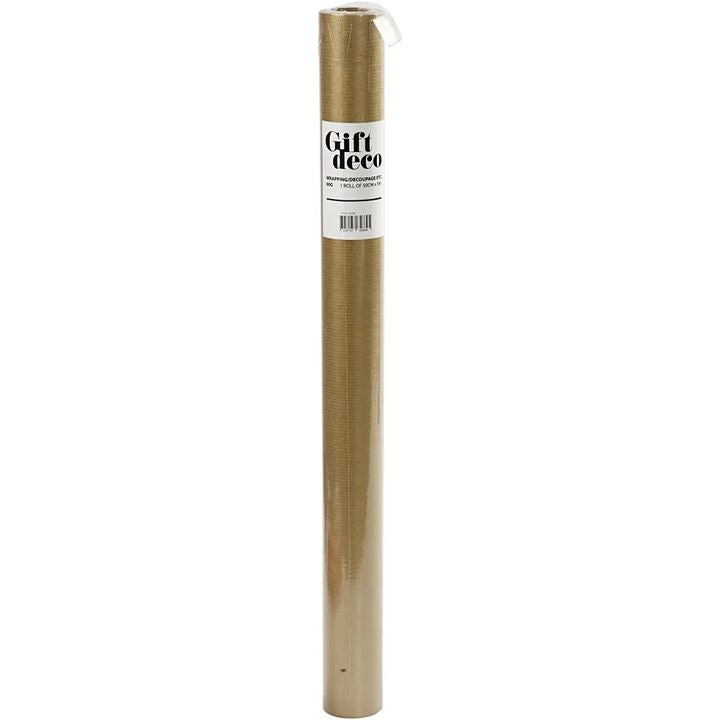 Goldfarbenes Geschenkpapier | 50 cm x 5 m – Detailansicht 2 | ARTMIE