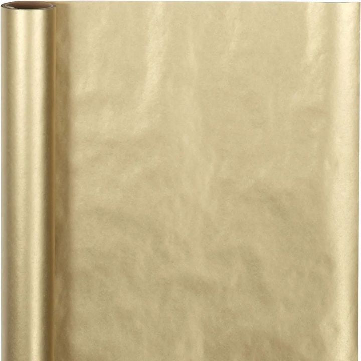 Goldfarbenes Geschenkpapier | 50 cm x 5 m | ARTMIE